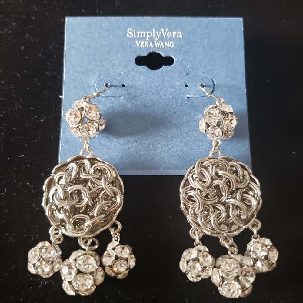 Simply Vera Knotted Chain Sparkle Earrings